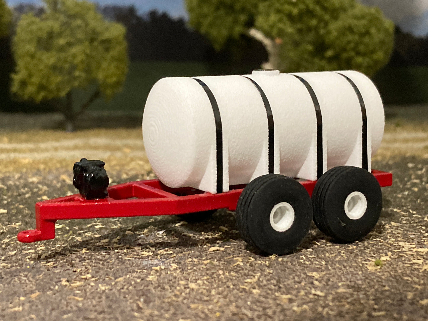 1/64 Liquid Fertilizer Tender Trailer Red 1,050 Gallons (fits ball style hitch)